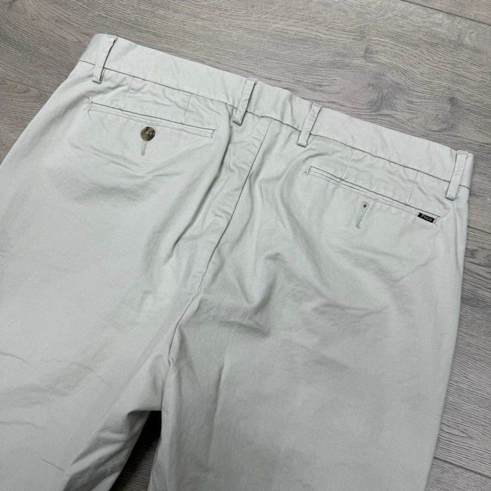 Polo Ralph‎ Lauren Khaki Beige Straight Fit Pants Men's Sz 36x32 Preppy